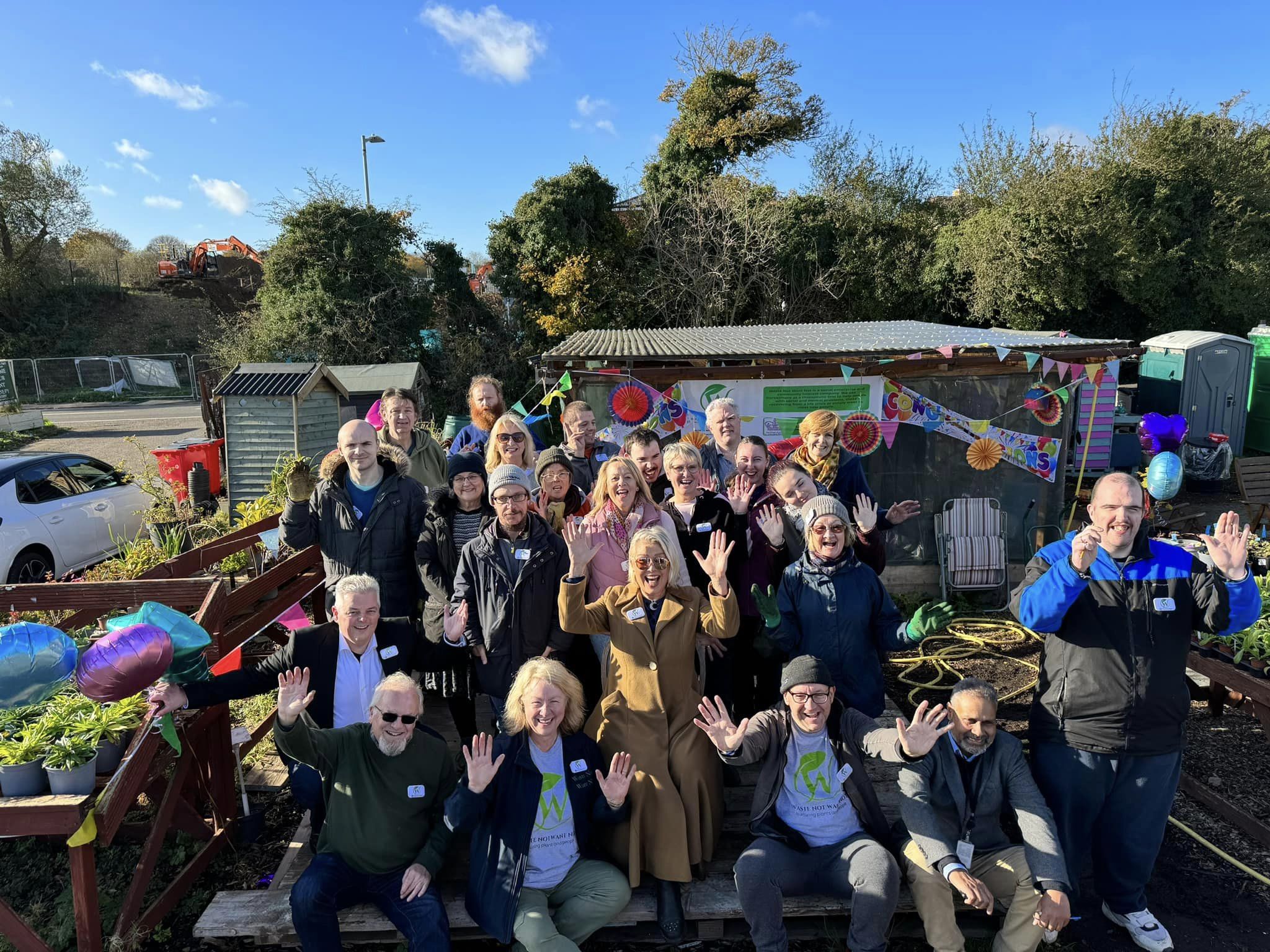 Patron Kim Wilde and a group of volunteers